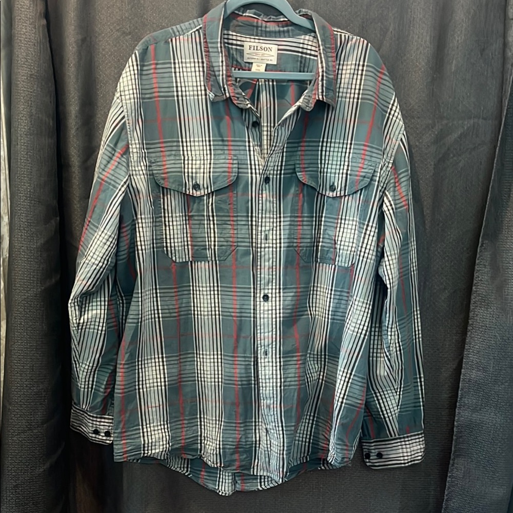 Filson Plaid Shirt - Blue/Gray and Red